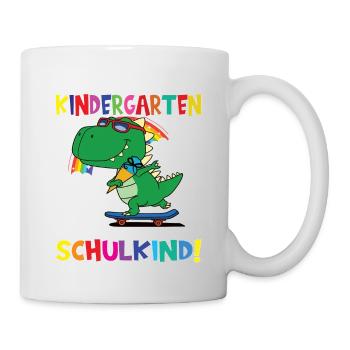 Tschüss Kindergarten Ich Bin Jetzt Ein Schulkind! - Tasse - Weiß - Rechts