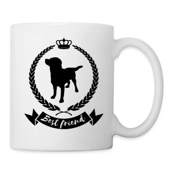 Best friend - dog, Golden Retriever - Mug - white - Right