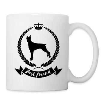 Meilleur ami - chien, Doberman - Mug blanc - blanc - Droite