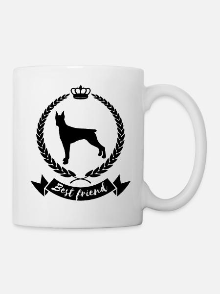 Best friend - dog, Dobermann - Tasse - Weiß