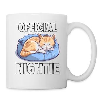 Cuddly cat t-shirt for morning grouches - Mug - white - Right
