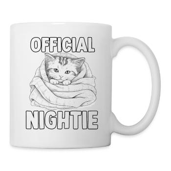Funny cat t-shirt for cozy nights - Mug - white - Right