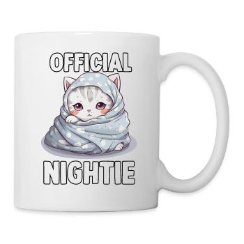 T-shirt chat amusant pour les lève-tard - Mug blanc - blanc - Droite