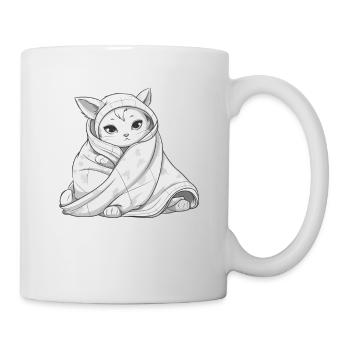 Chemise de nuit pour lève-tard et propriétaires de chats - Mug blanc - blanc - Droite