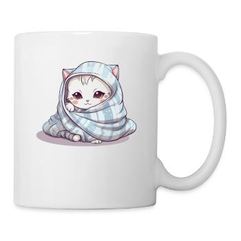 Süße schlafende Kuschel Katze Katzenbesitzer - Tasse - Weiß - Rechts