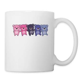 Omnisexual Flag Pride LGBTQ Cute Bear - Mug blanc - blanc - Droite