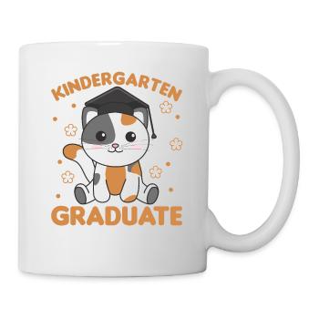 Kids Kindergarten graduate Katze Graduation - Tasse - Weiß - Rechts