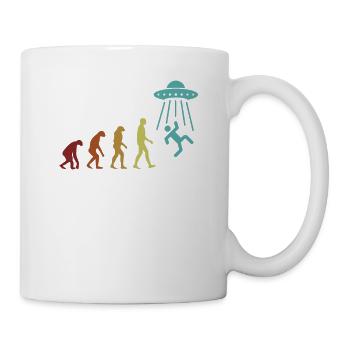 Alien Evolution Außerirdischer Ufo Conspiracy - Mug - white - Right
