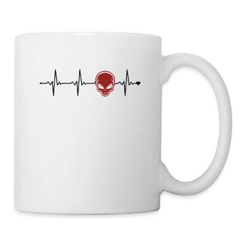 Alien Heartbeat Conspiracy Außerirdischer Ufo - Mug blanc - blanc - Droite