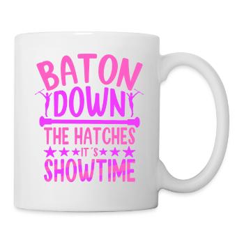 Bâton virevoltant dans les écoutilles C’est l’heure du spectacle - Mug blanc - blanc - Droite