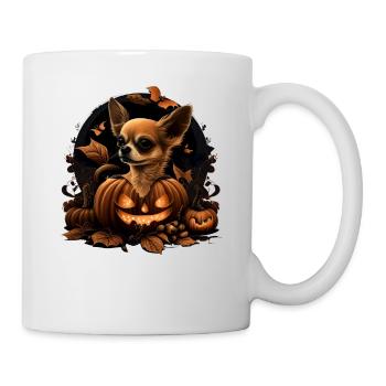 Chihuahua Costume d'Halloween - Citrouille - Mug blanc - blanc - Droite