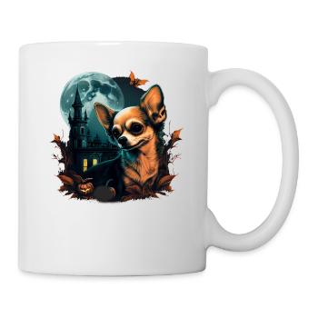 Chihuahua Costume d'Halloween - Citrouille - Mug blanc - blanc - Droite