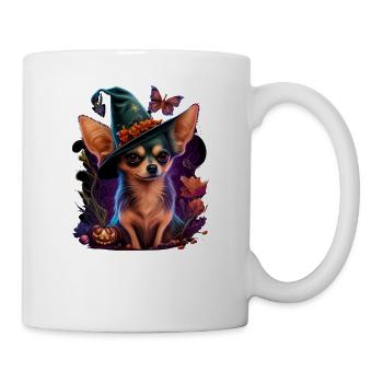 Chihuahua Costume d'Halloween - Citrouille - Mug blanc - blanc - Droite