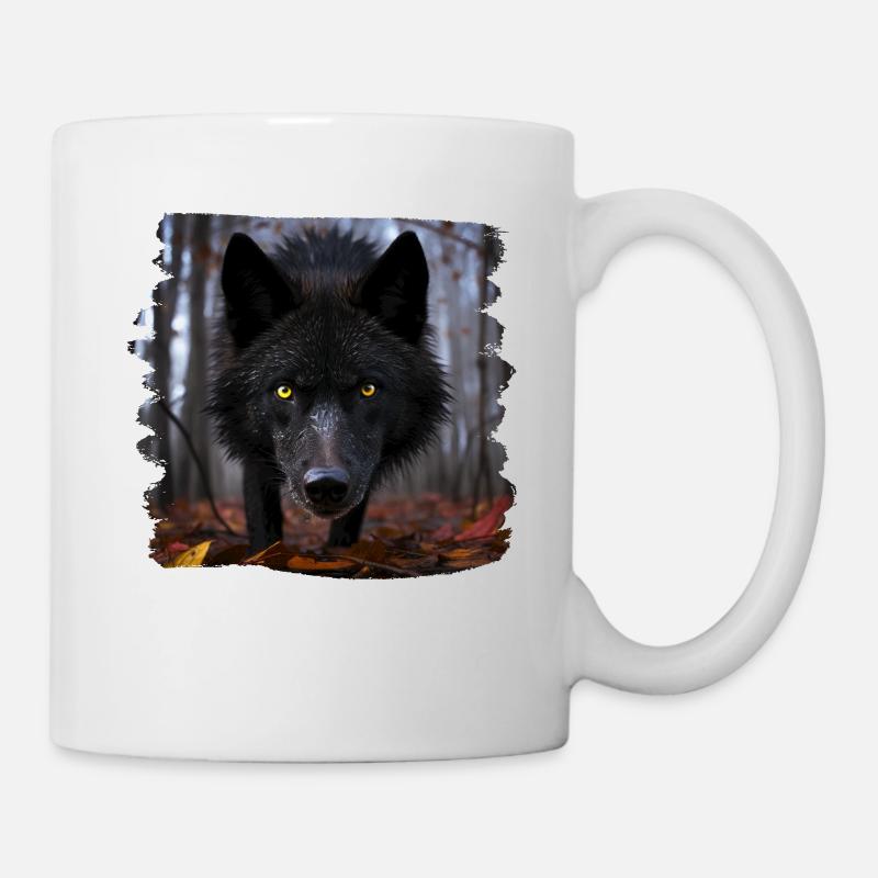 Wölfe realistic Wolf - Tasse - Weiß