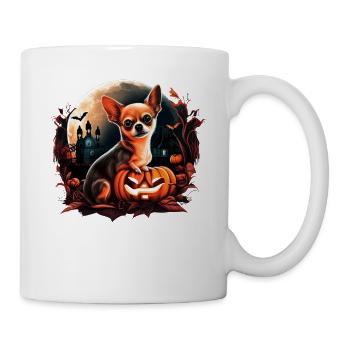 Chihuahua Costume d'Halloween - Citrouille - Mug blanc - blanc - Droite
