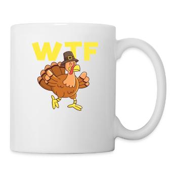 WTF Where's The Food Funny Thanksgiving Dinner - Mug - white - Right
