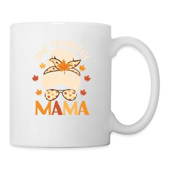 Ein dankbares Mama-lustiges Herbst-Herbst-Ernte - Tasse - Weiß - Rechts