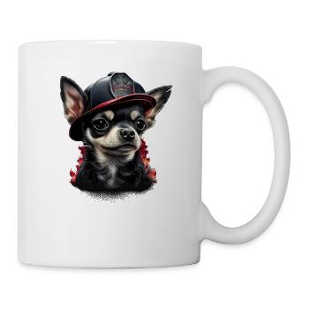Chihuahua - Feuerwehrmann Feuerwehr Hund Männer - Tasse - Weiß - Rechts