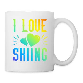 I love skiing - Mug - white - Right