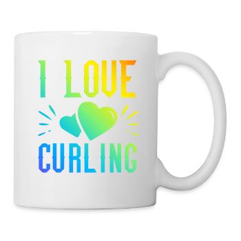 I love curling - Mug - white - Right