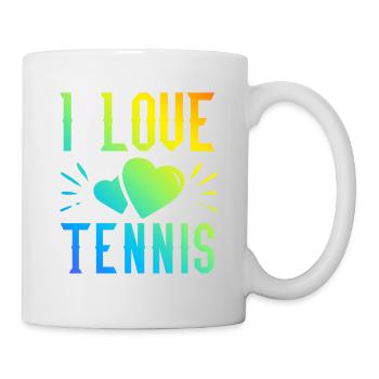 Ich liebe Tennis - Tasse - Weiß - Rechts