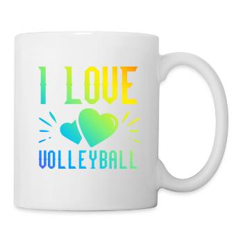 I love volleyball - Mug - white - Right