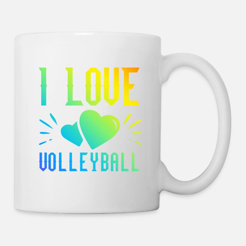 Ich liebe Volleyball - Tasse - Weiß