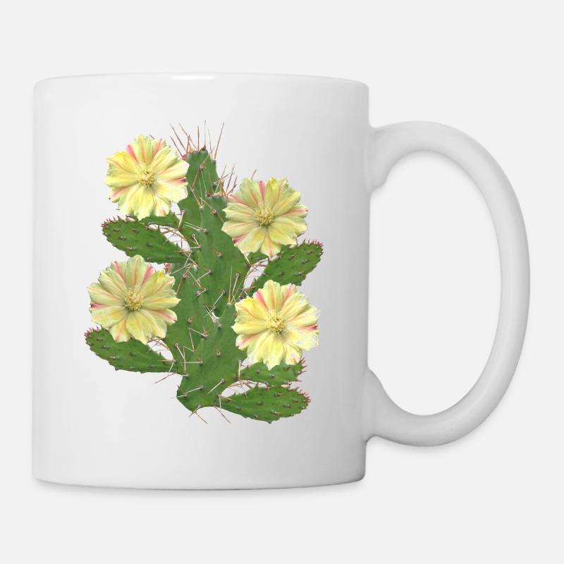 Cactus - Fleurs de cactus - Flore - Afrique - Mug blanc - blanc