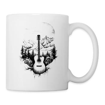 Guitare acoustique Paysage Guitariste Cadeau - Mug blanc - blanc - Droite
