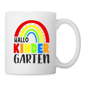 Hallo Kindergarten Gruppe Kita 1. Tag Tagesstätte - Tasse - Weiß - Rechts