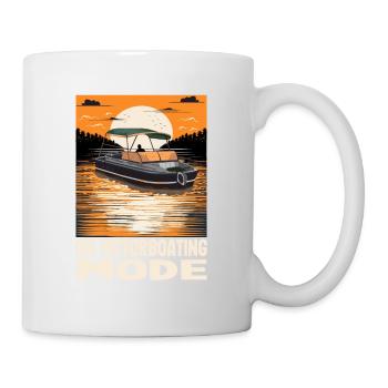 On Motorboating Mode Pontoon Captain Lake Life - Tasse - Weiß - Rechts