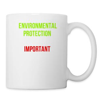 Environmental Protection Economic Growth Saying English - Mug - white - Right