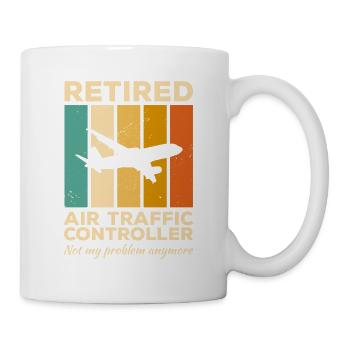 Contrôleur de la circulation aérienne à la retraite Ce n’est pas mon problème - Mug blanc - blanc - Droite
