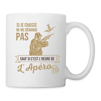 chasseur apéro cadeau anniversaire occasion - Mug blanc - blanc - Droite