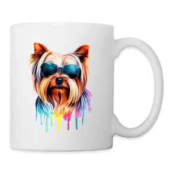 Yorkshire Terrier - Tasse - Weiß - Rechts