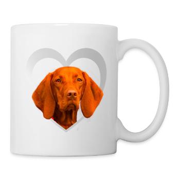 Amoureux des chiens - Cœur de chien - Vizsla - Mug blanc - blanc - Droite