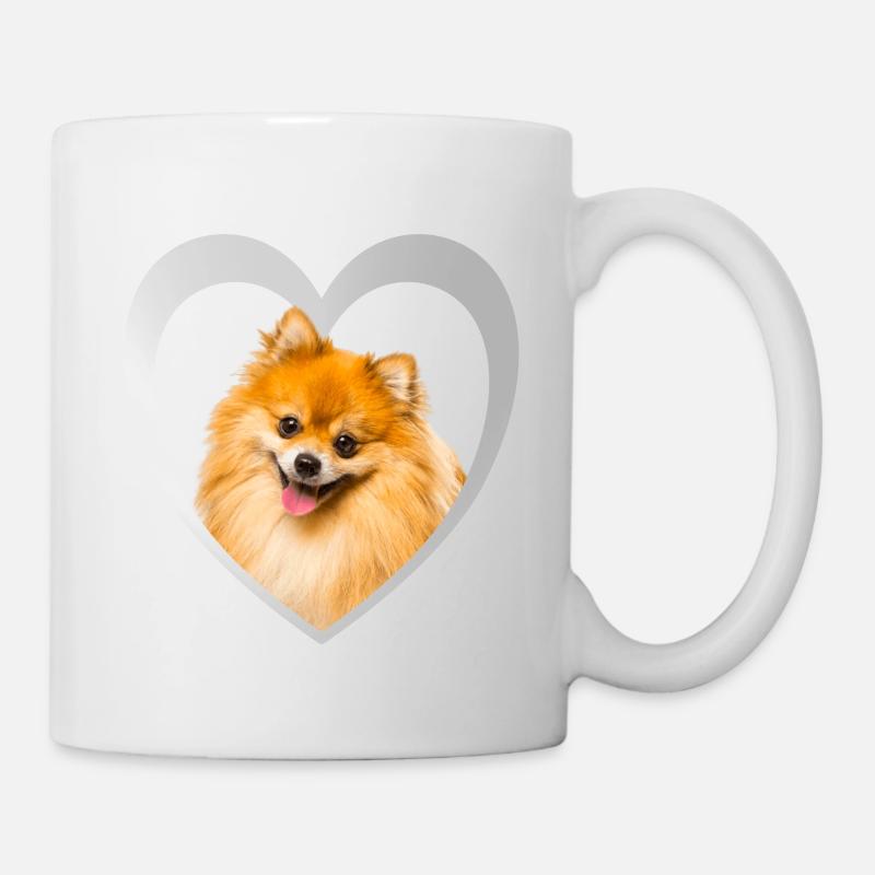 Dog Lovers - Dogs Heart - Miniature Spitz - Mug blanc - blanc