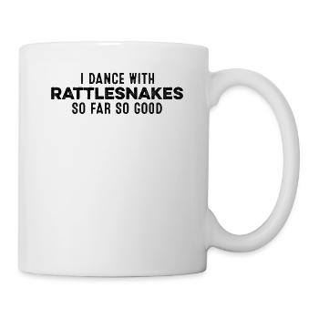 Je danse avec les serpents à sonnettes jusqu’à présent si bon jeu de mots froid - Mug blanc - blanc - Droite
