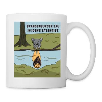 Wildschwein fühlt sich als Löwe / Löwin - Tasse - Weiß - Rechts