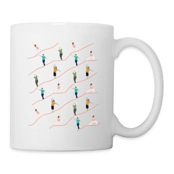 Pattern Illustration Slackers Balancieren Indoor - Tasse - Weiß - Rechts