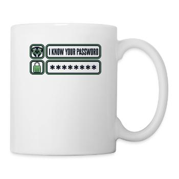 Je connais votre mot de passe Phishing Renifleur Grey Hat - Mug blanc - blanc - Droite