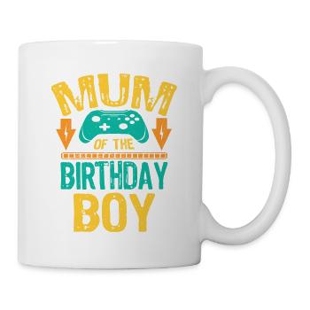 Mum Of the Birthday Boy Gaming Family Idea - Tasse - Weiß - Rechts
