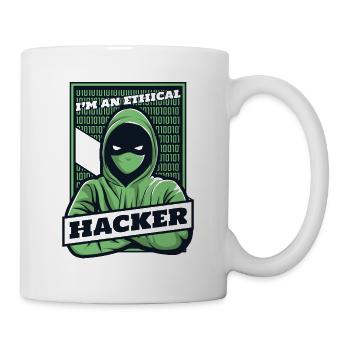 Je suis un hacker éthique Ingénierie sociale Hameçonnage - Mug blanc - blanc - Droite