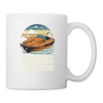 La navigation de plaisance est ma citation Cardio Lake Life Motorboating - Mug blanc - blanc - Droite