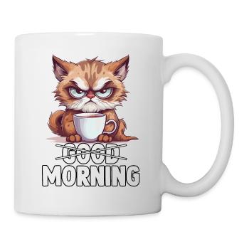 Cats saying sleep shirt morning grumpy gift - Tasse - Weiß - Rechts