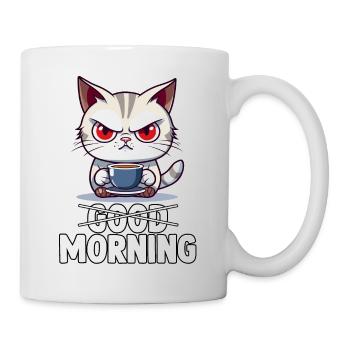 Chats disant matin mouflé chemise de sommeil chats - Mug blanc - blanc - Droite