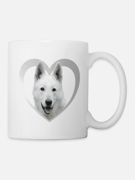 Dog Lover - Dog Heart - Chien de Berger Blanc - Mug blanc - blanc