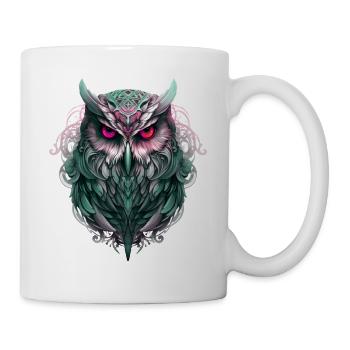 Süße Eule mit großen Augen - Tasse - Weiß - Rechts