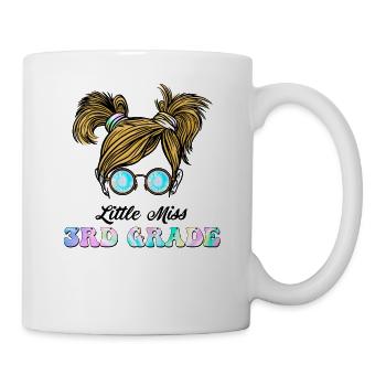 Messy Bun Batikfarbe Kleine Miss Dritte Klasse 3. Klasse - Tasse - Weiß - Rechts