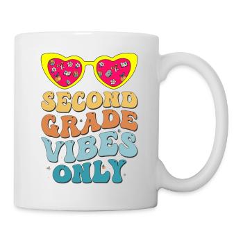 Second Grade Vibes seulement Vintage de la rentrée scolaire - Mug blanc - blanc - Droite